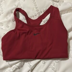 Nike red sports bra size medium